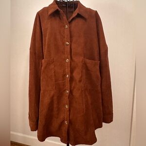 Oversized baggy 90s corduroy button not perfect for layering size large